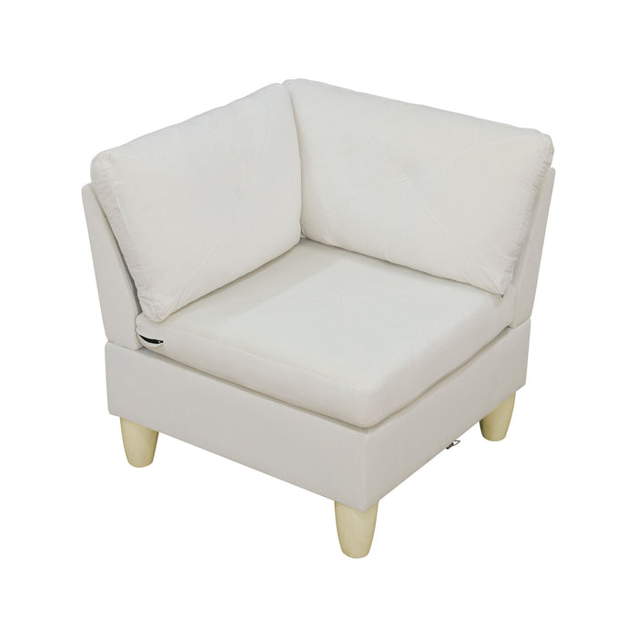 Modular L - Shaped Sectional Sofa 6 Seater 4 Piece Couch With Chaise