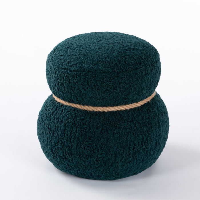 Snowman Stool With Cushion And Solid Wood Frame