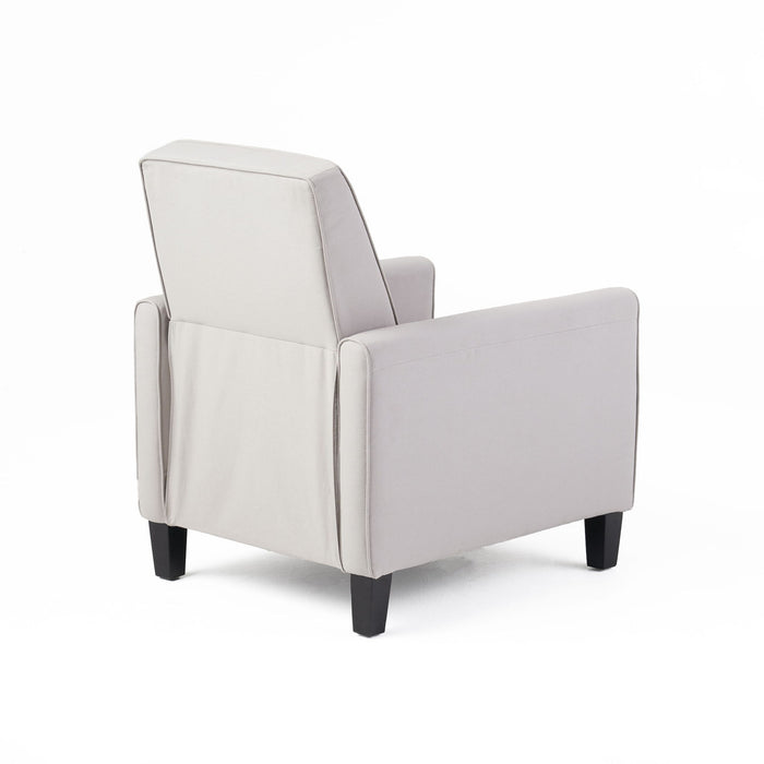 Upholstered Push Back Recliner Chair For Living Room