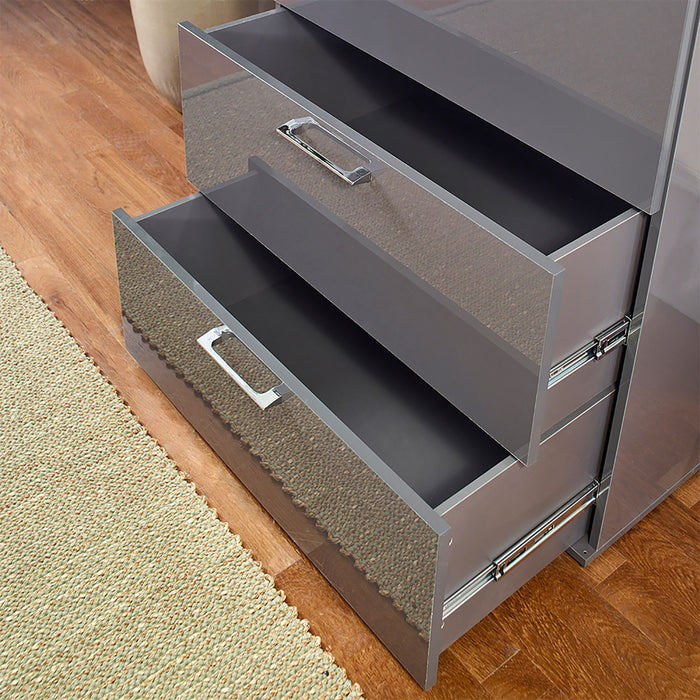 Bliss - Glossy 4 Drawer Jumbo Chest With Extra Deep Storage