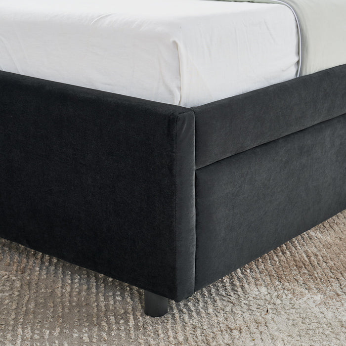 Upholstered Tufted Daybed Frame With Storage Drawers