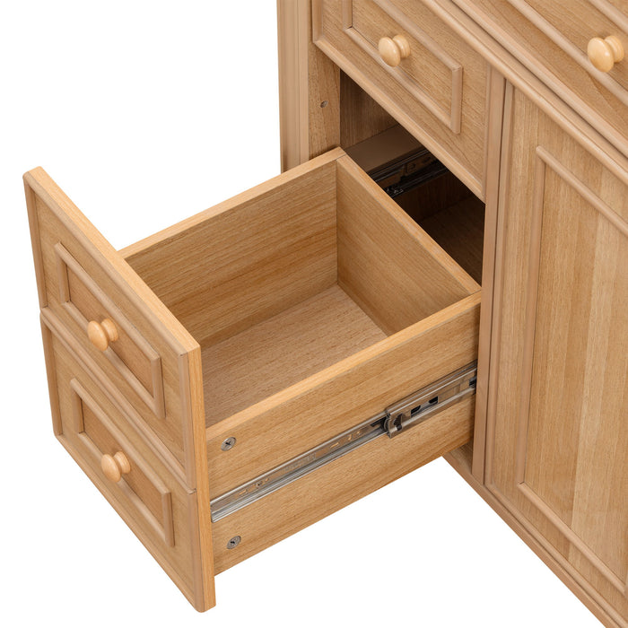 Bathroom Vanity With Sink, 3 Drawers & 2 Doors