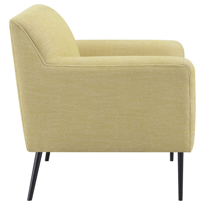 Darlene - Upholstered English Arm Accent Chair - Yellow