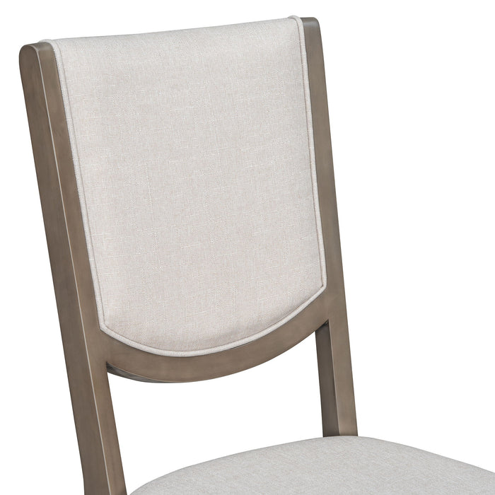 Rectangular Extendable Dining Table Set With 6 Upholstered Chairs