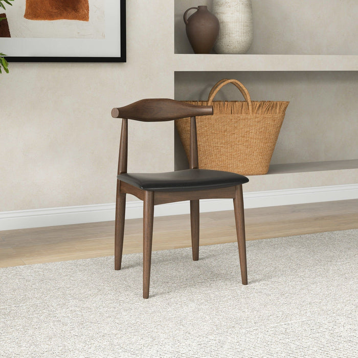 Destiny - Dining Chairs (Set of 2) - Black / Dark Brown
