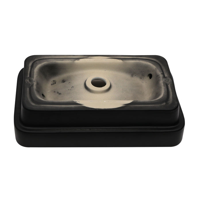 Semi Recessed Bathroom Sink With Vessel Design, Durable Glazed - White / Black