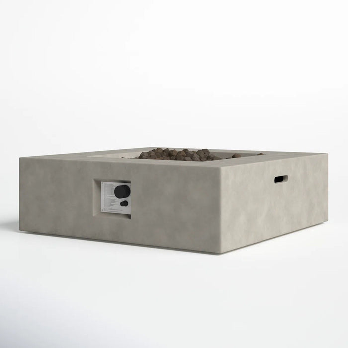 Outdoor Fire Pit Table - Natural / White