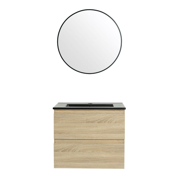 Wall Mounted Bathroom Vanity With Sink, 2 Soft Close Drawers