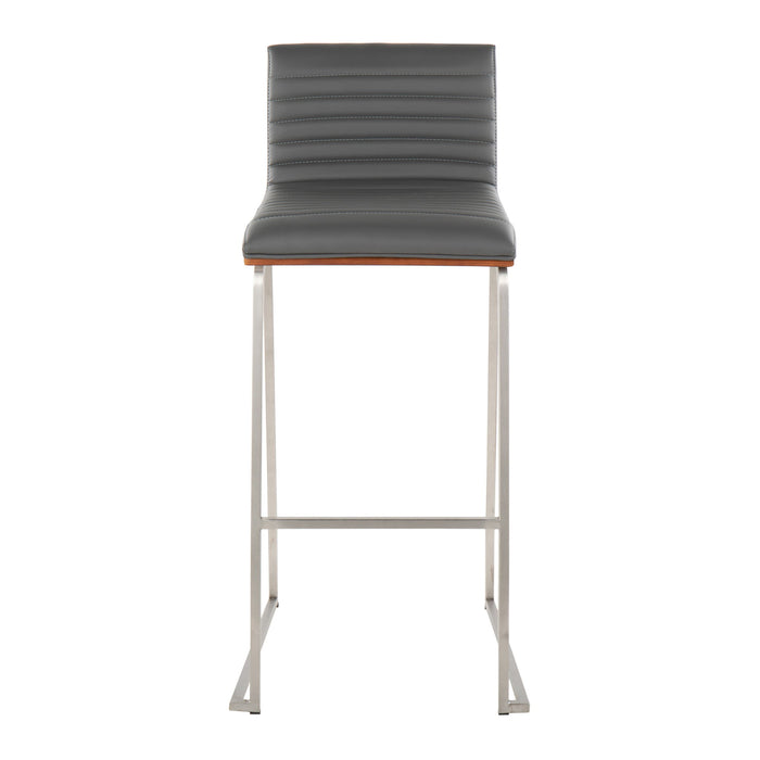 Mason Mara - Contemporary Fixed Height Barstool (Set of 2)
