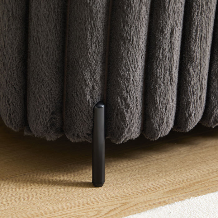 Flip Top Storage Bench With Metal Legs