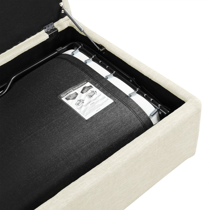 Twin Size Folding Ottoman Sleeper Bed With Mattress Convertible Guest Bed