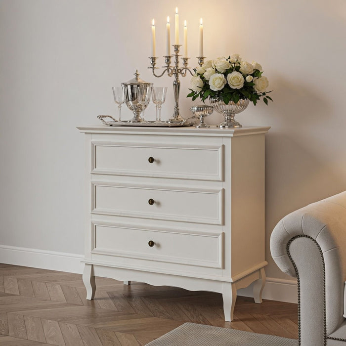 3 Drawer Dresser - White