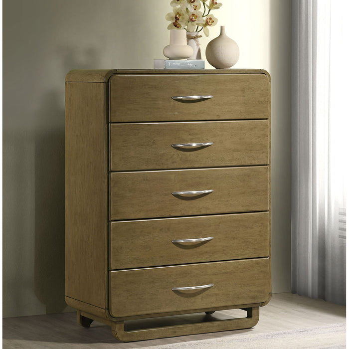 Tully - 5 Drawer Chest - Nutmeg Brown