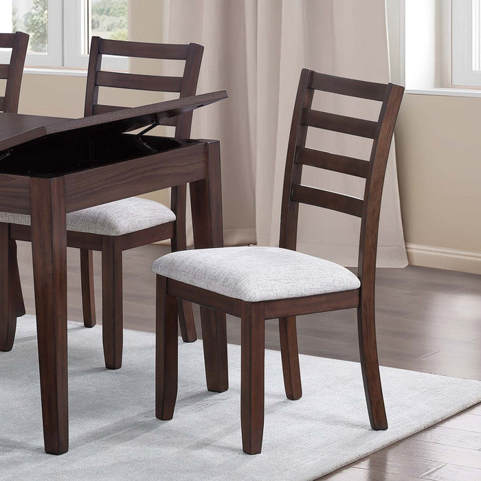 Ladder Back Design Dining Chairs (Set of 2) - Walnut