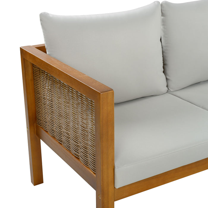 2 Piece Outdoor Armchair Set With Cushion