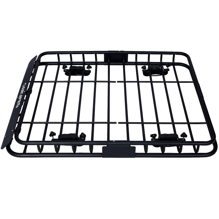 Motoring Rooftop Cargo Carrier Basket Steel, Universal Fit Roof Rack