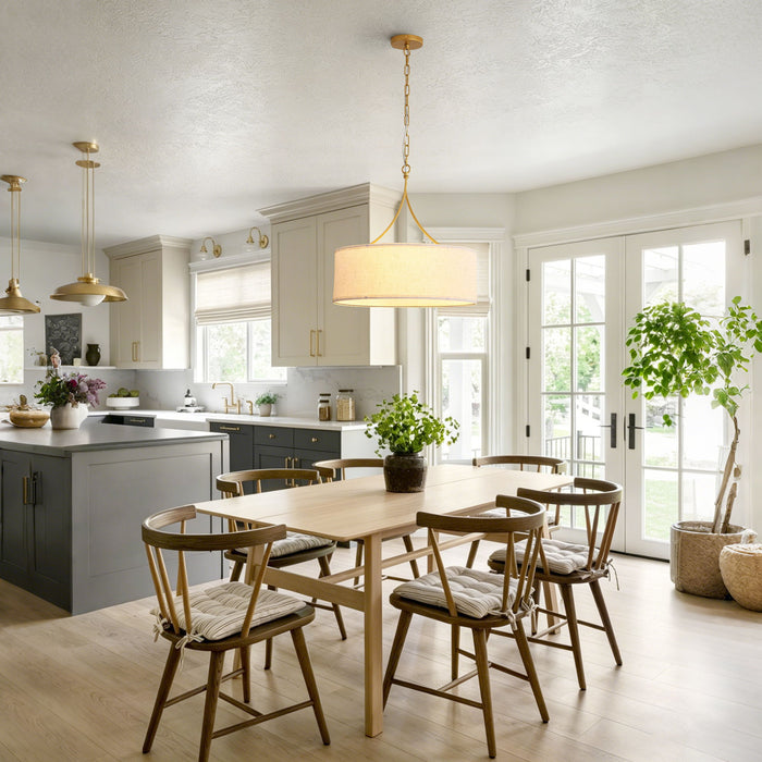 3 Light Drum Pendant Light