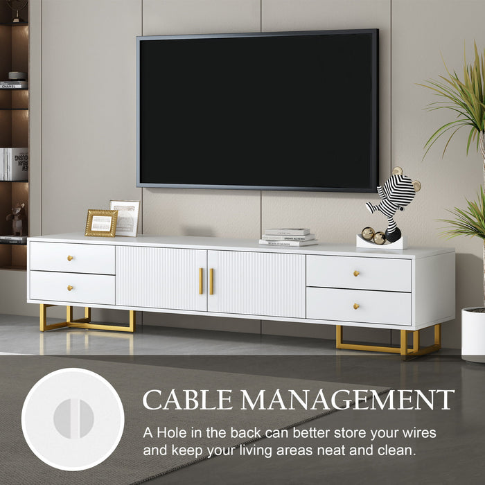 TV Stand With Storage For Living Room