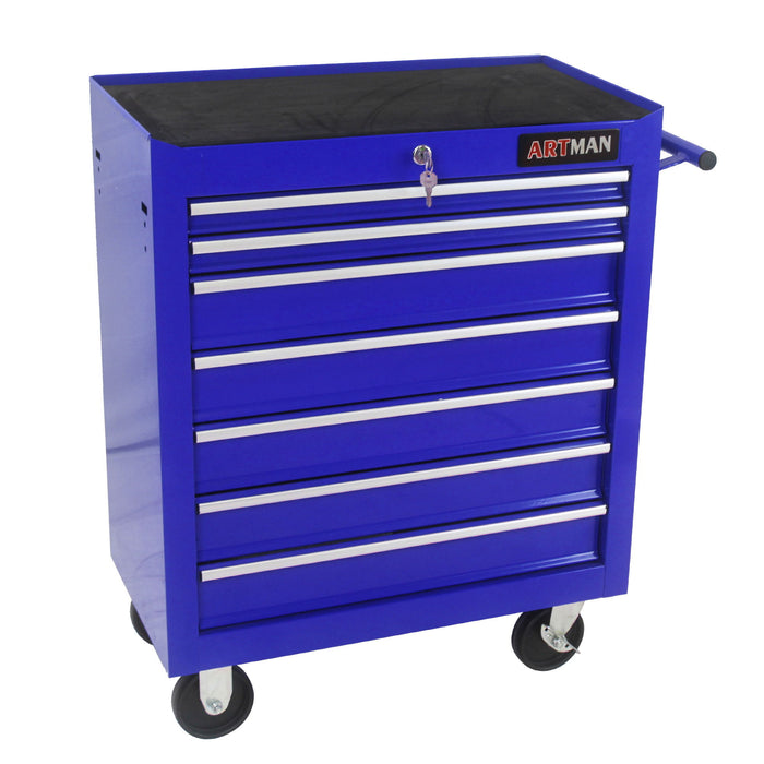 7 Drawers Multifunctional Tool Cart With Swivel Wheels