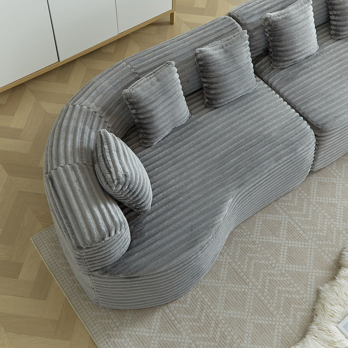 Sectional Sofa, Oversized 4 Seater With Deep Seat Design