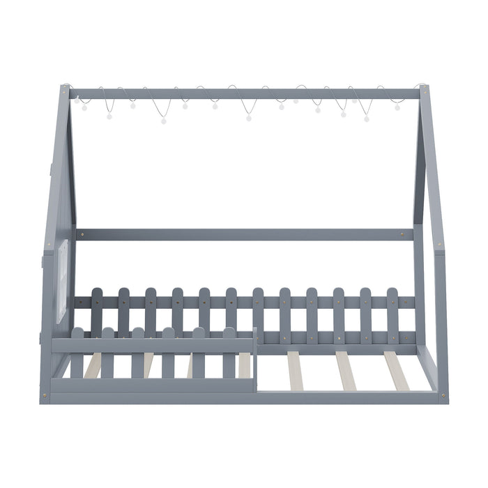 House Bed With Window And Fence