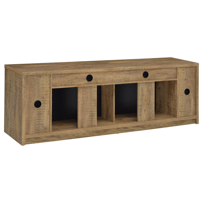 Nevada - Fireplace TV Stand With Flame Visualizer - Brown