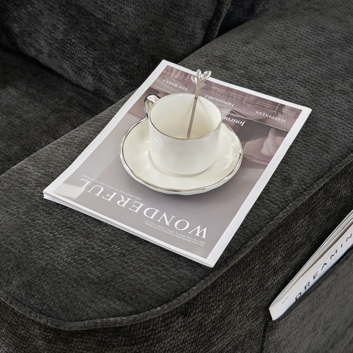 L-Shaped Sectional Sofa Couch With Chaise, Extra Deep Seats