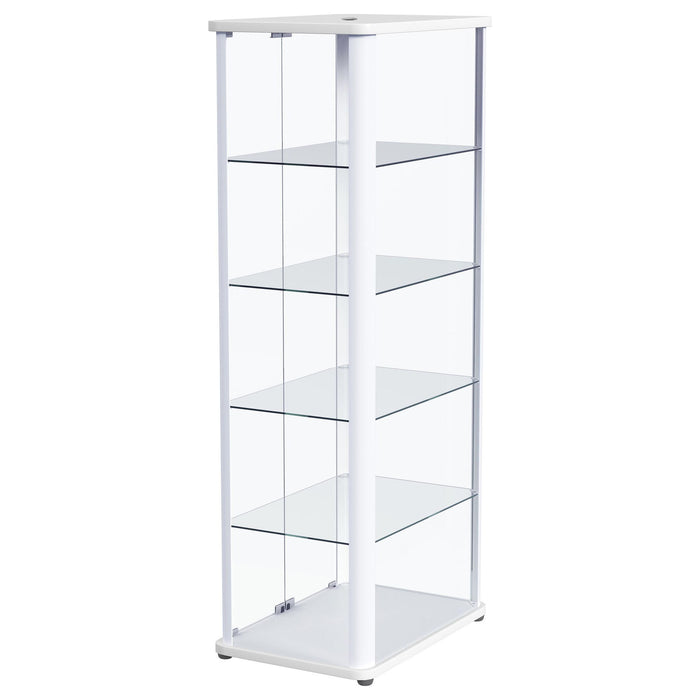 Nevra - 4 Shelf Display LED Curio Cabinet