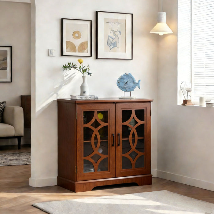 Spacious Sideboard With Adjustable Shelf Storage - Dark Oak