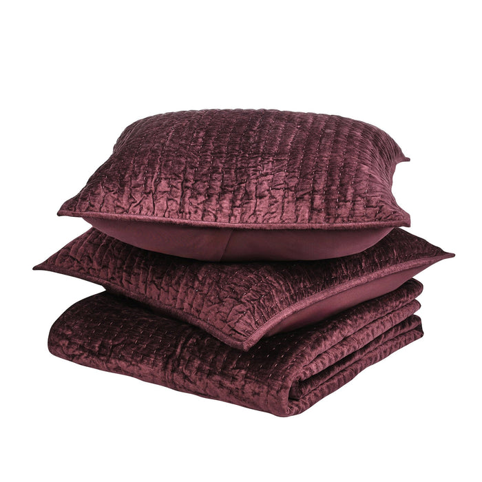 Bari - Velvet Quilt - Port