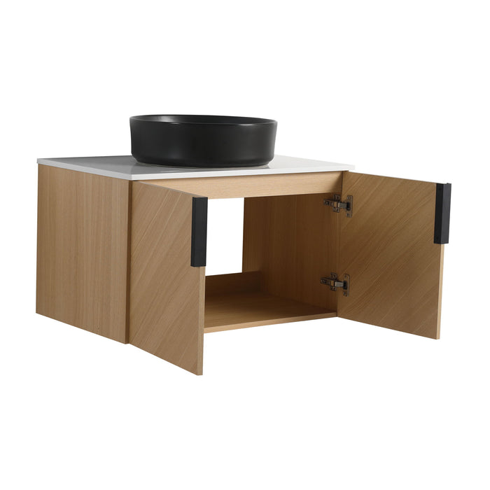 Wall Mounted Bathroom Vanity With Art Sink