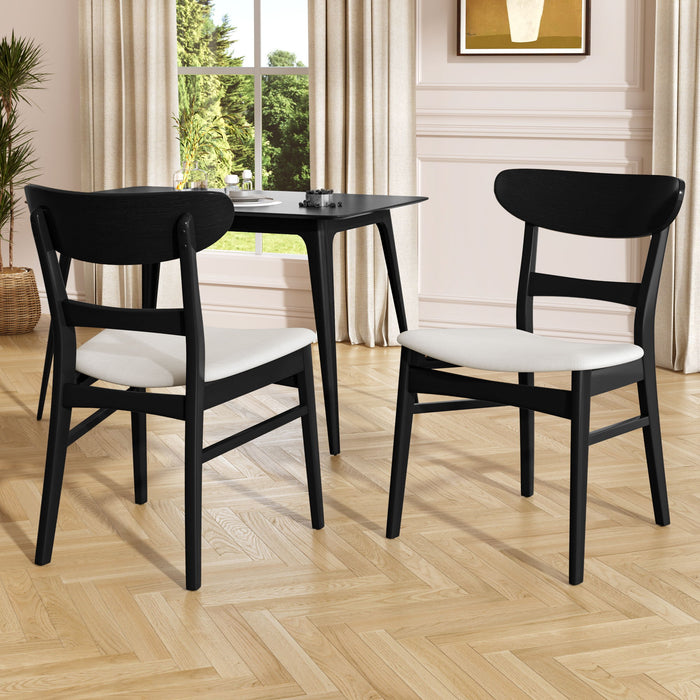 Modern Dining Chairs With Cushioned Seat (Set of 2)