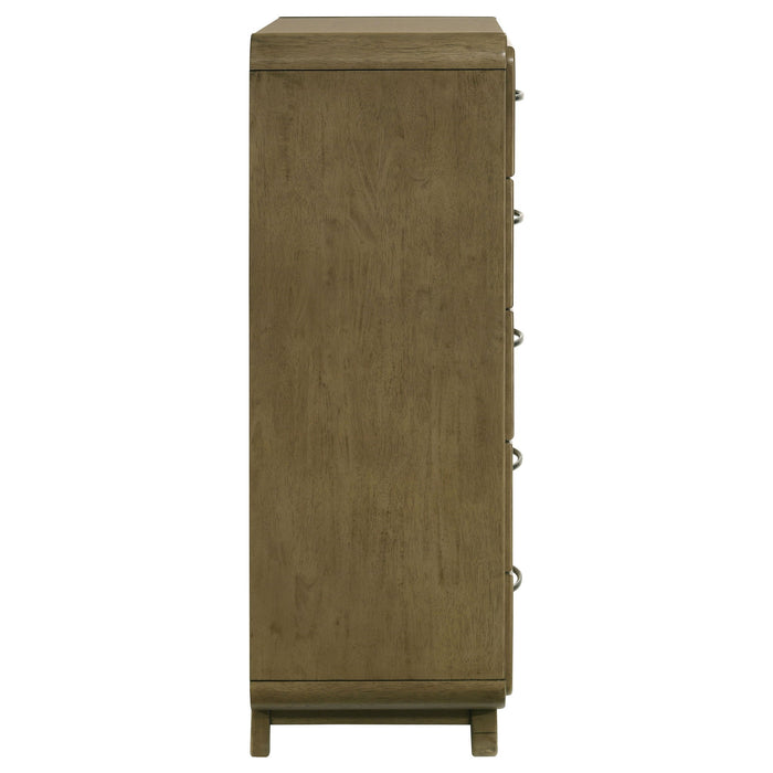 Tully - 5 Drawer Chest - Nutmeg Brown