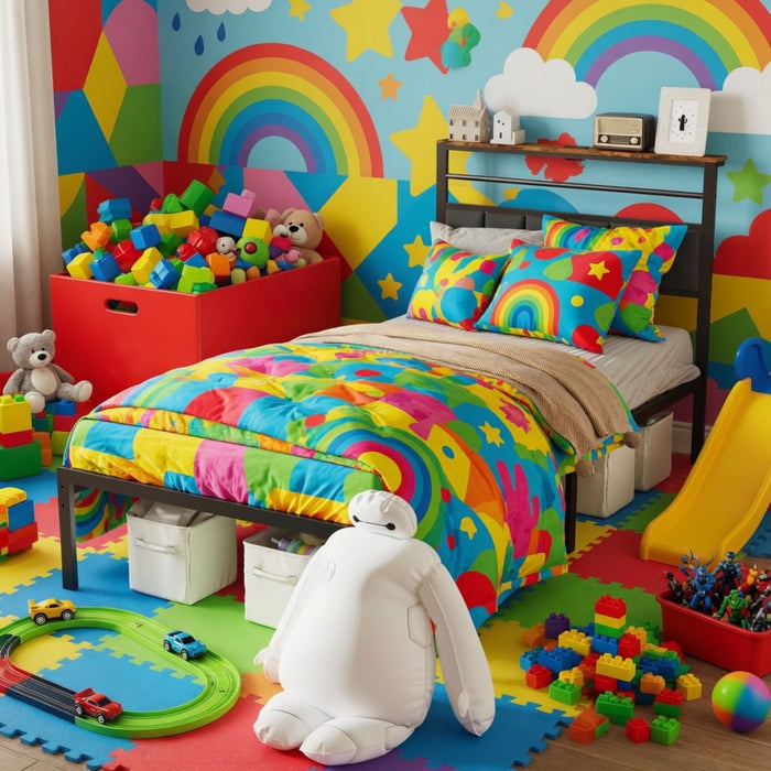 Platform Bed Frame With Charging Station & Headboard Storage