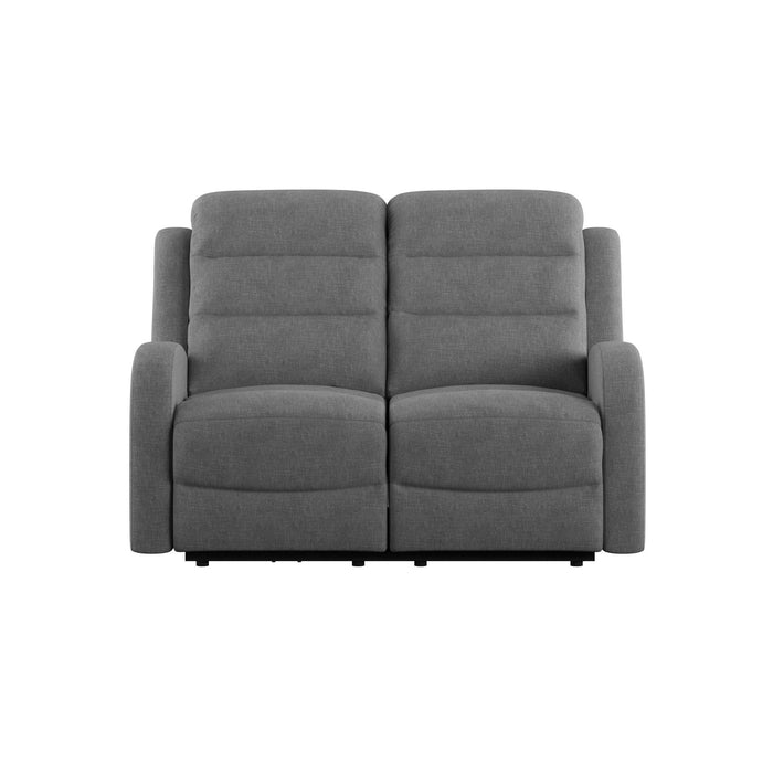 Harvey - Power Loveseat With 2 Power Headrest - Mottled Gray