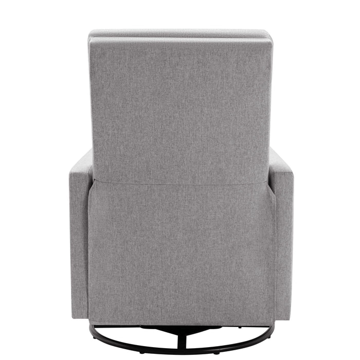 Modern Upholstered Rocker Nursery Chair Plush Seating Glider Swivel Recliner Chair
