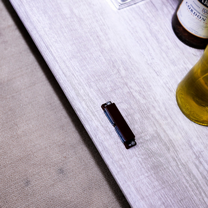 Modern Sideboard Buffet With 4 Mirrored Doors, Adjustable Shelves