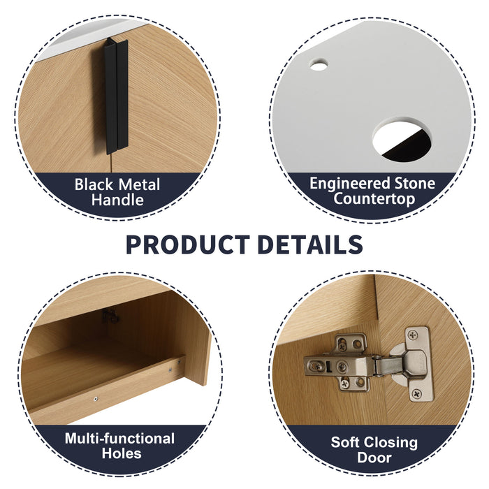 Wall Mounted Bathroom Vanity With Art Sink