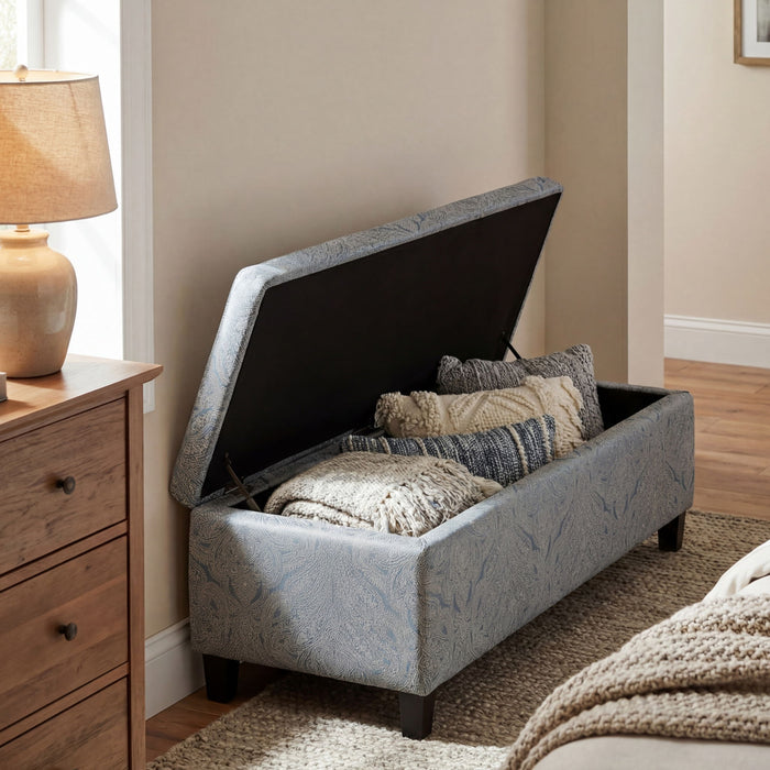Indoor Storage Ottoman Bench With Hidden Storage - Pattern
