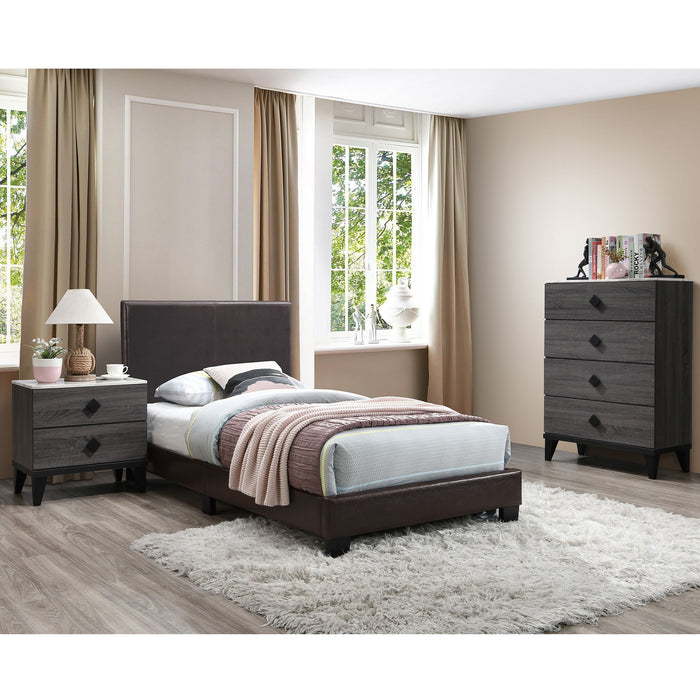 Upholstered Bed With Adjustable Headboard