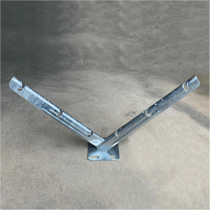 Galvanized V-Bracket For Razor Wire Extension Fence Support 1 Pair - Silver