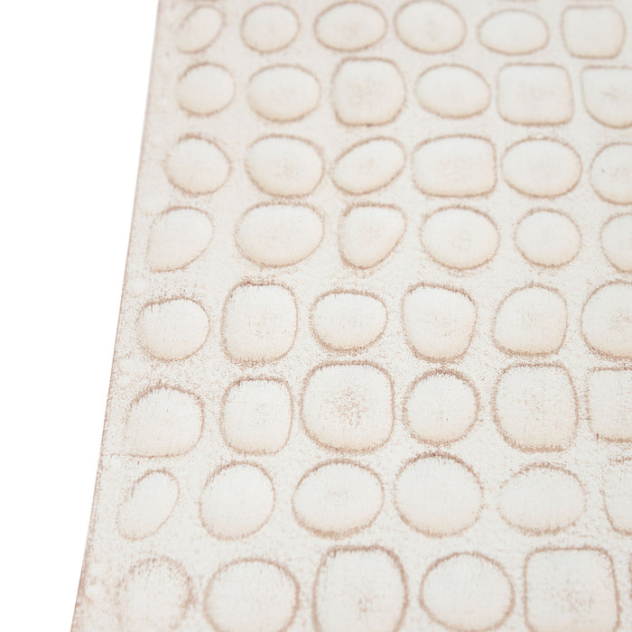 Chic Modern Mgo Cube Side Table With Fluted Design - Antique Brown