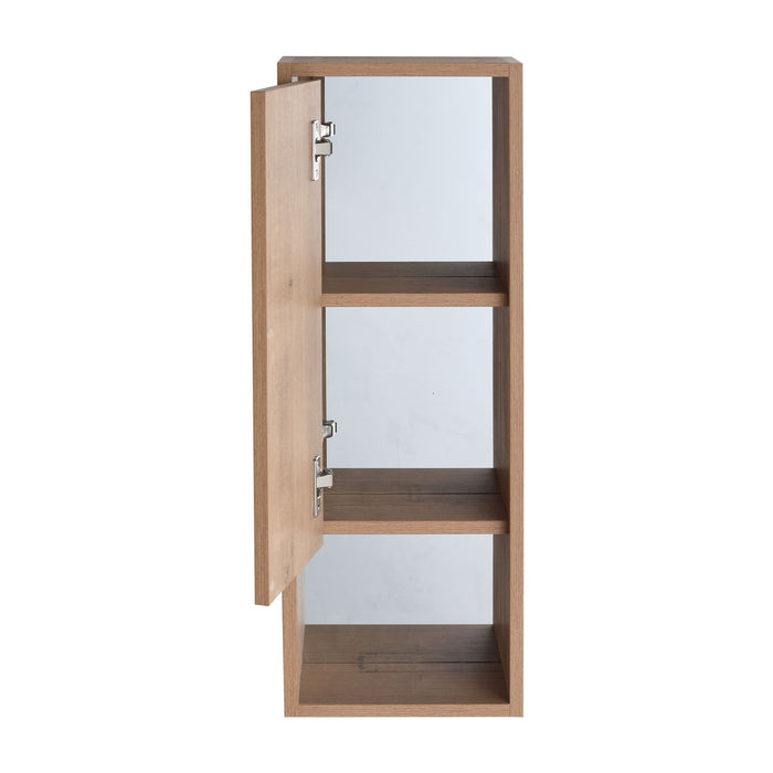 10" Wall Mounted Storage Cabinet, Bathroom Cabinet With Soft Close Door - Imitative Oak