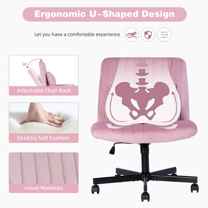 Criss Cross Office Chair With Adjustable Height, Ergonomic Design