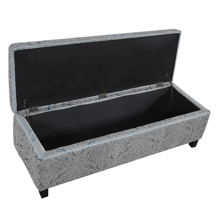 Indoor Storage Ottoman Bench With Hidden Storage - Pattern