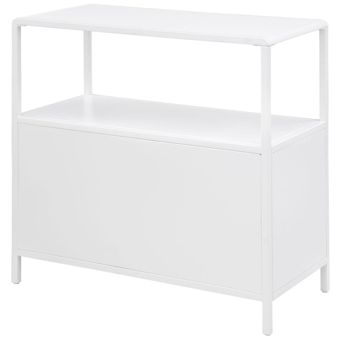 Kenneth - 2 Door Radio Weave Accent Cabinet - White