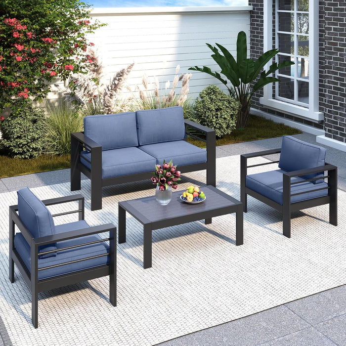 Outdoor Patio Set, All-Weather, Thick Cushions