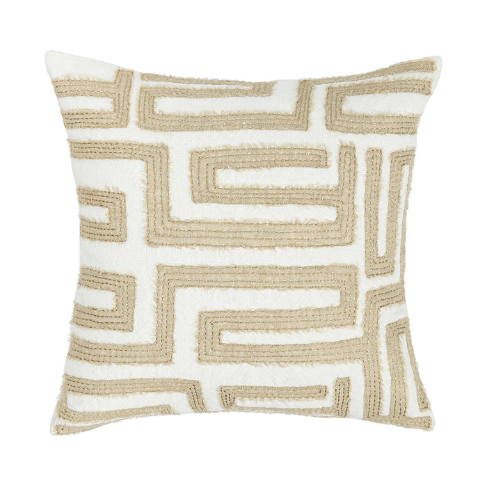 Mateo - 22" x 22" Pillow - Metallic Gold / Ivory