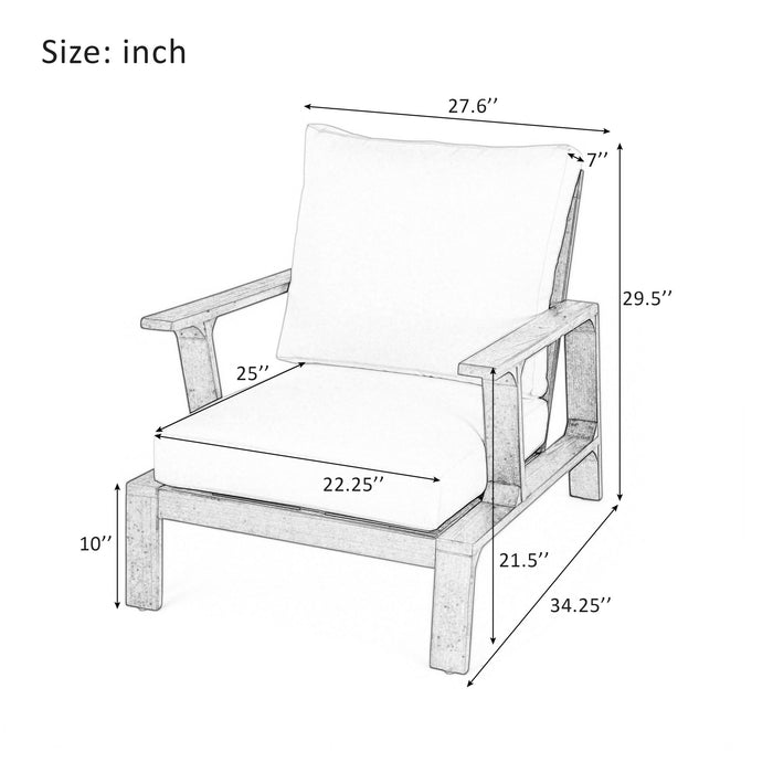 Modern Patio Accent Chair