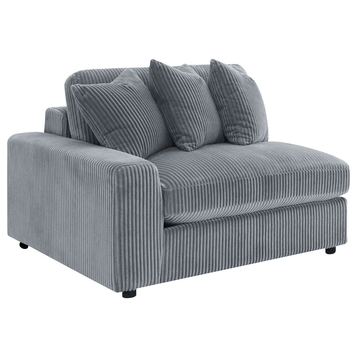 Marcus - Fog Track Arms Reversible Sectional With Pillows - Fog